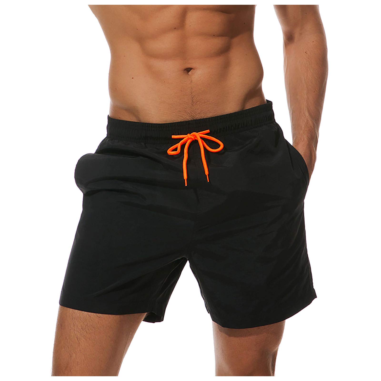 Kangma Men's Quick Dry Swim Shorts with Mesh Lining & Pockets - Athletic Swimwear Drawstring Trunks for Summer Swimming, Beach, Pool & Water Sports