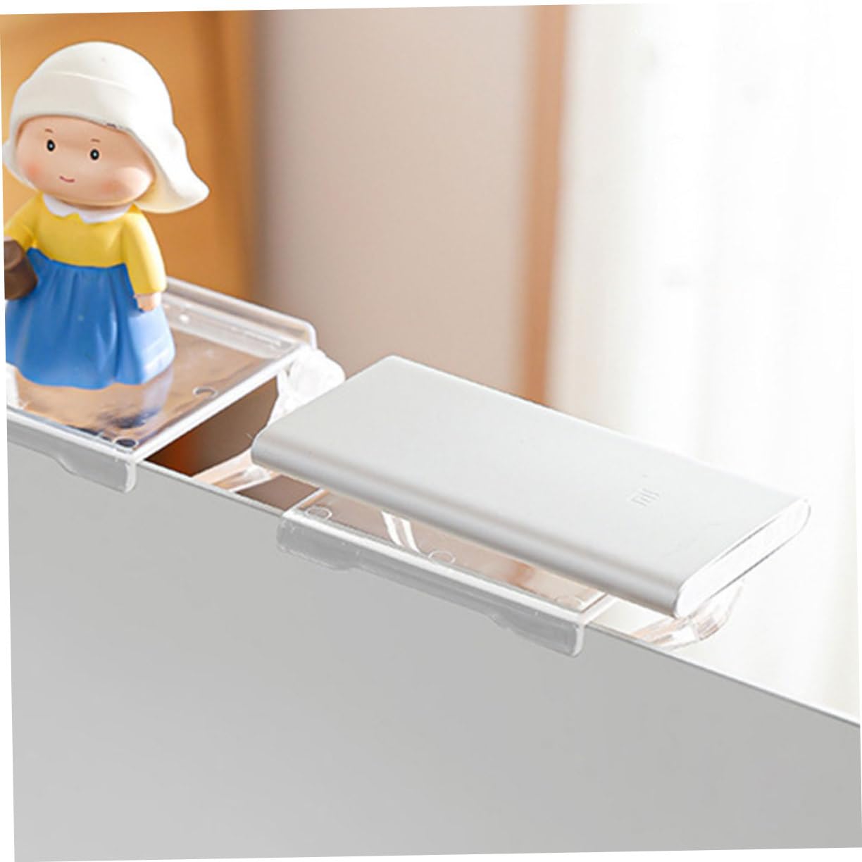 Outanaya TV Top Storage Shelf - Modern Plastic Organizer for Router, Chargers & Electronics - Perfect for Living Room, Bedroom & Office Organization