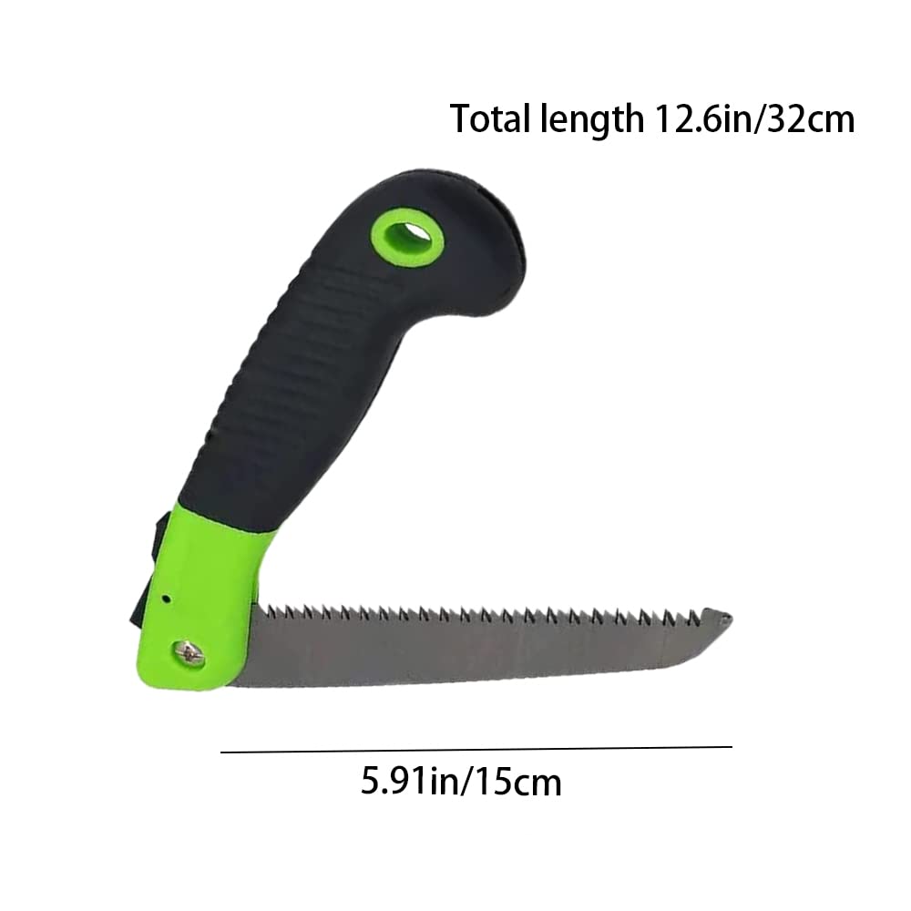 Professional Folding Hand Saw with Non-Slip Soft Grip Handle - Heavy Duty Pruning Saw for Tree Trimming, Branch Cutting & Wood Sawing | Perfect for Gardening, Landscaping & Outdoor Camping