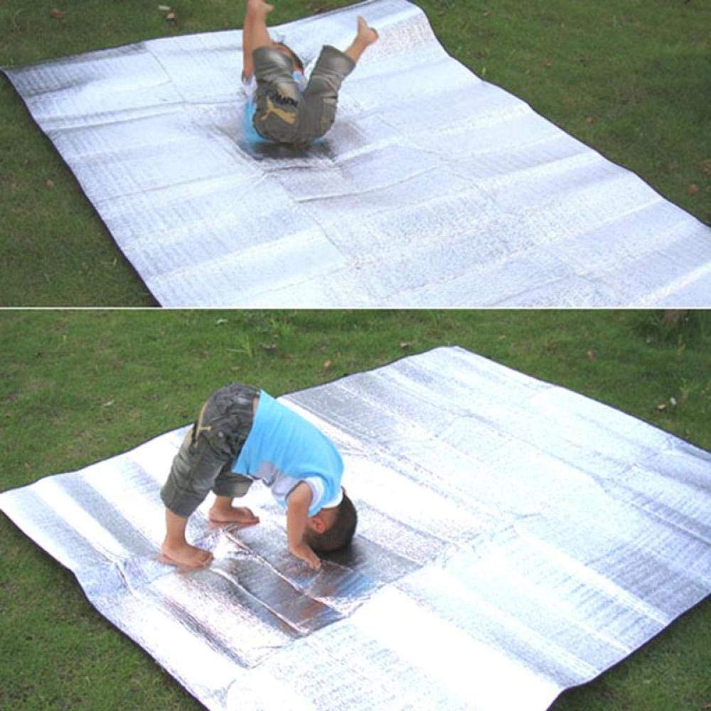 Waterproof Aluminum Foil EVA Beach Blanket - Foldable Camping Mat for Picnic, Sleeping & Outdoor Activities | Perfect for Beach, Park, Camping and Travel Use