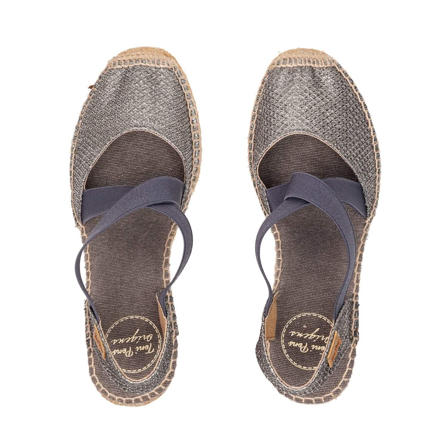 Women's Shimmery Wedge Espadrille Sandals - Saba S | Comfortable Summer Beach Shoes for Outdoor Parties & Vacations