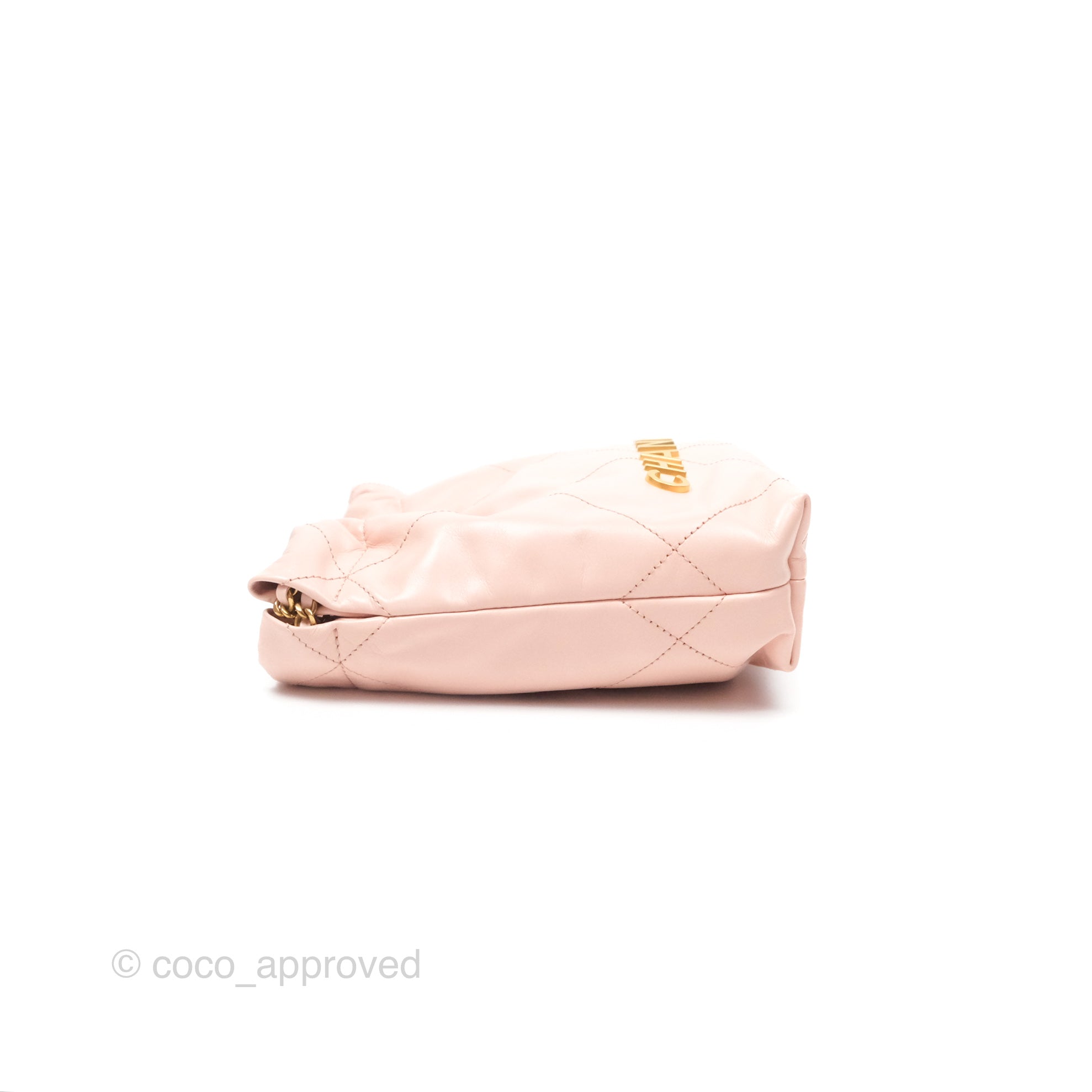 Chanel 22 Mini Bag in Pink Shiny Crumpled Calfskin - Luxury Designer Crossbody Purse for Women | Perfect for Date Night, Parties & Everyday Use