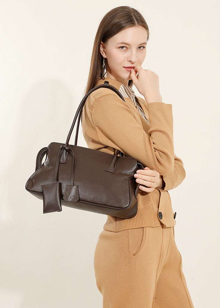 Stylish Genuine Leather Shoulder Bag for Women - Fashion Crossbody Purse with Adjustable Strap, Perfect for Work, Travel & Everyday Use