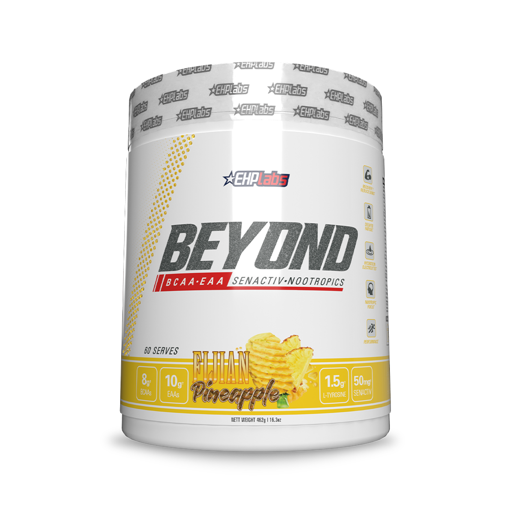 EHP Labs Beyond BCAA+EAA Intra Workout Supplement Powder - 580g (60 Servings) for Muscle Recovery & Endurance | Pre & Post Workout Drink for Athletes & Fitness Enthusiasts