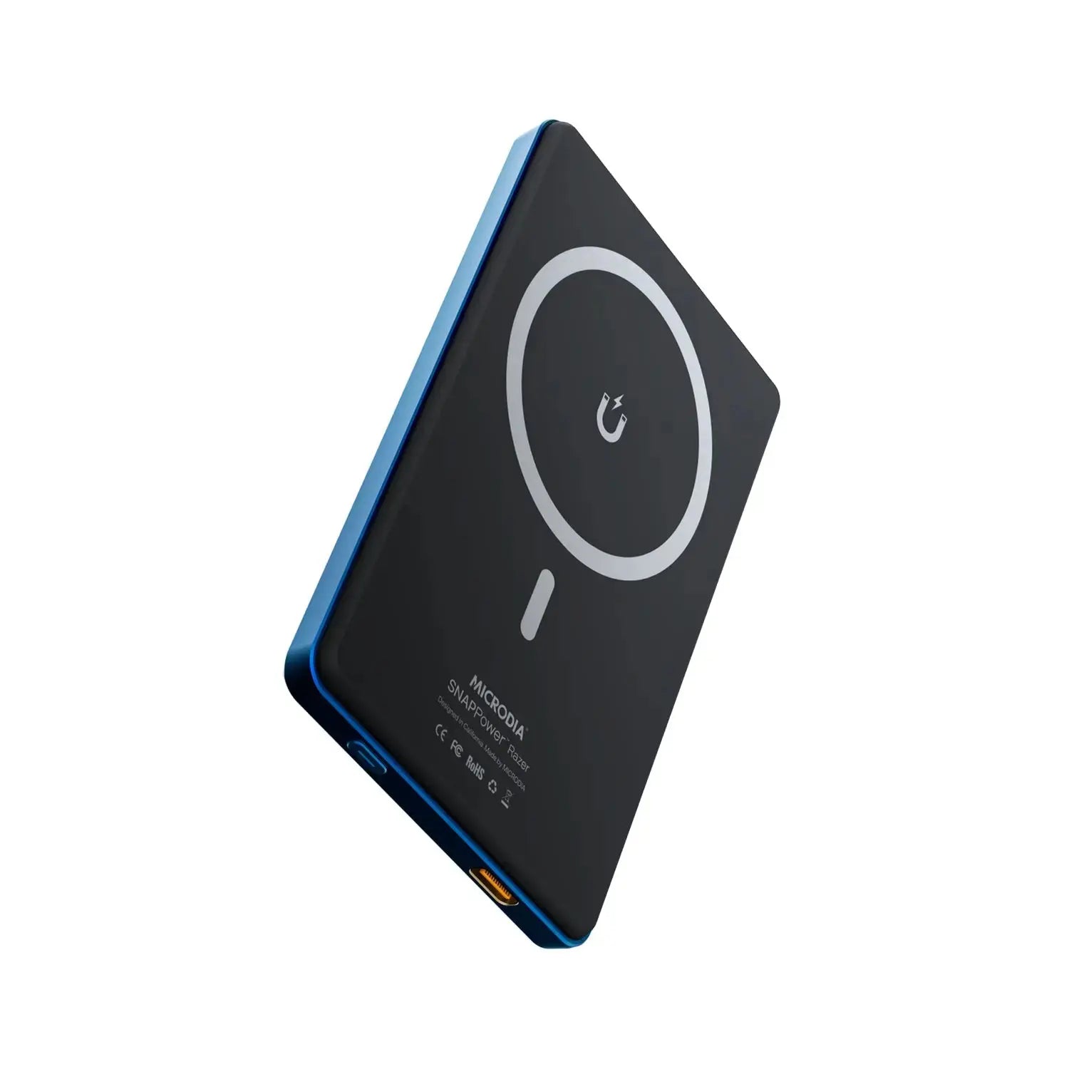 MICRODIA SNAPPower™ Razer Magnetic Wireless Power Bank 5000mAh - Portable Charger for iPhone, Android & Wireless Devices | Perfect for Travel, Work & Outdoor Adventures