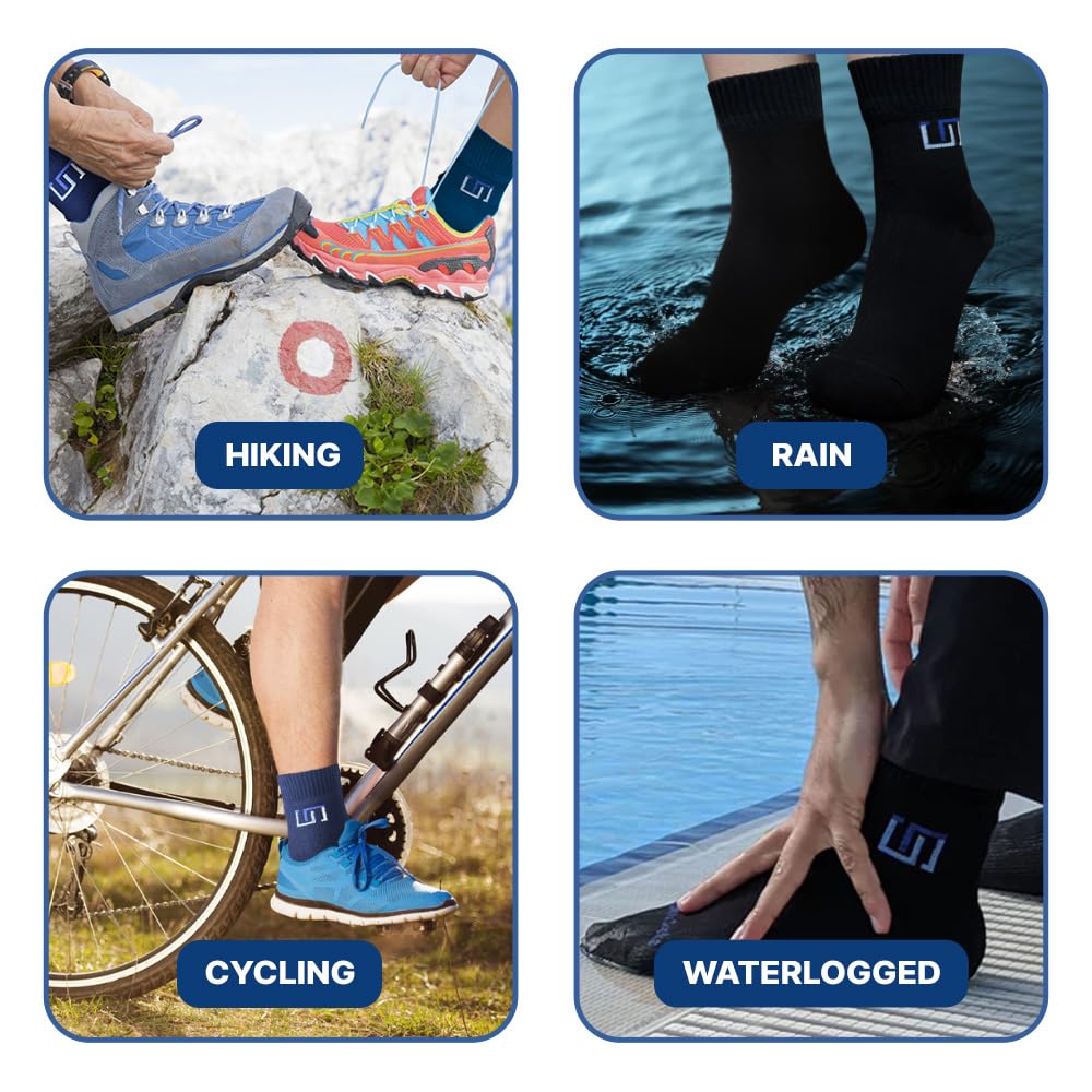ABDEEZ Waterproof Wudhu Socks for Men & Women - Breathable Islamic Prayer Socks for Outdoor Activities, Hiking & Travel