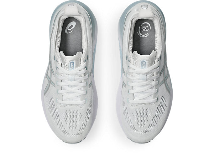 ASICS GEL-Kayano 31 Women's Running Shoes (B Width) - White/Dolphin Grey | Stability Cushioning for Long Distance Running & Daily Training