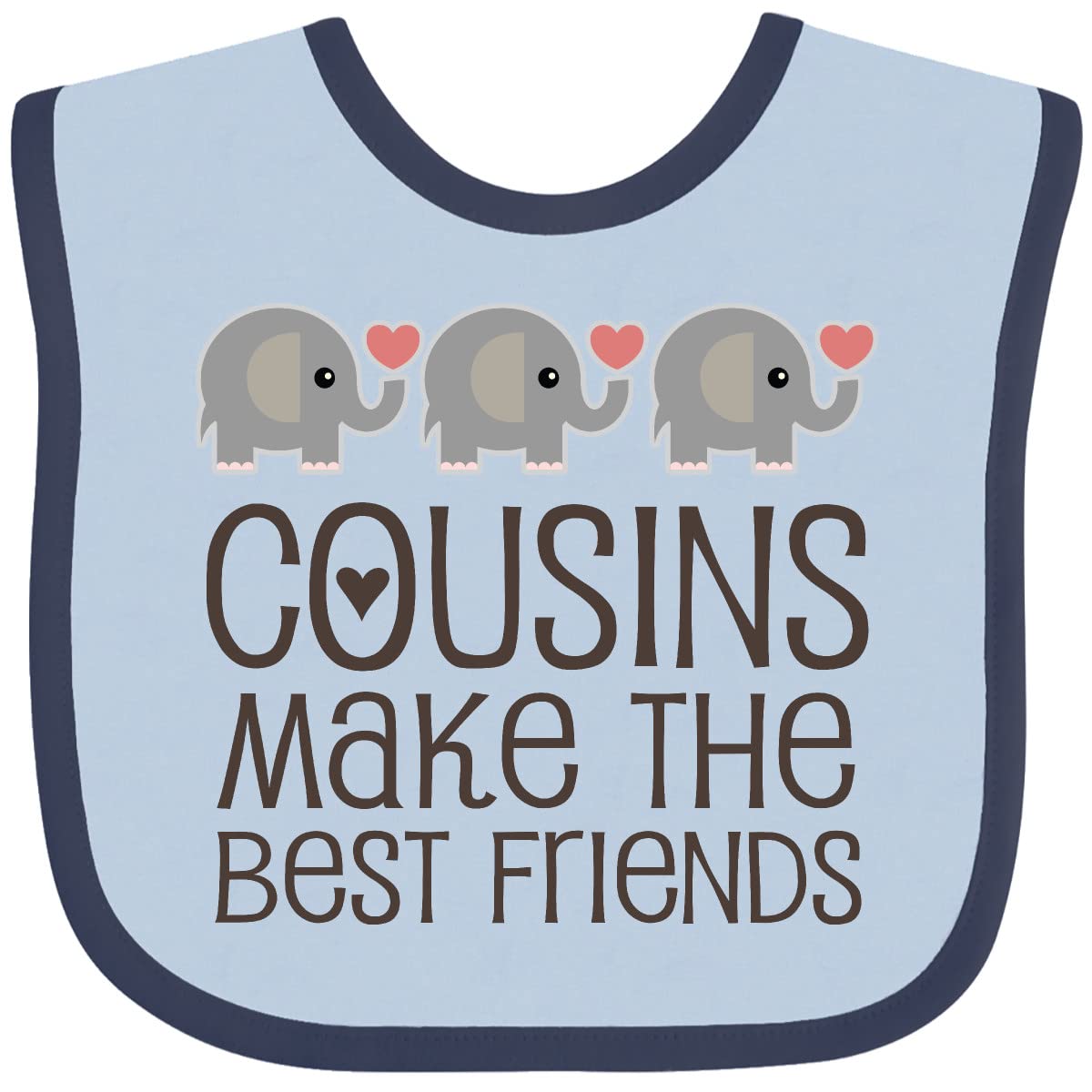 Inktastic Cousins Make the Best Friends Baby Bib - Soft Cotton Drool Bib for Infants & Toddlers - Perfect Gift for Newborns, Baby Showers & Family Gatherings