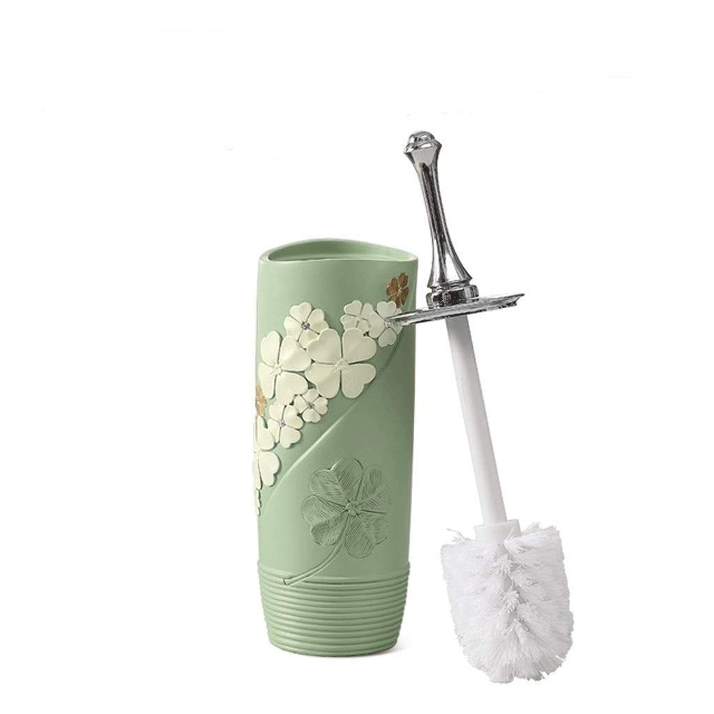 Premium Stainless Steel Toilet Brush Set with Ceramic Holder - Durable Bathroom Cleaning Brush for Home, Hotel & Office Use - Modern European Design Toilet Brush & Holder Combo (Color A) - Ideal for Daily Bathroom Hygiene & Deep Cleaning