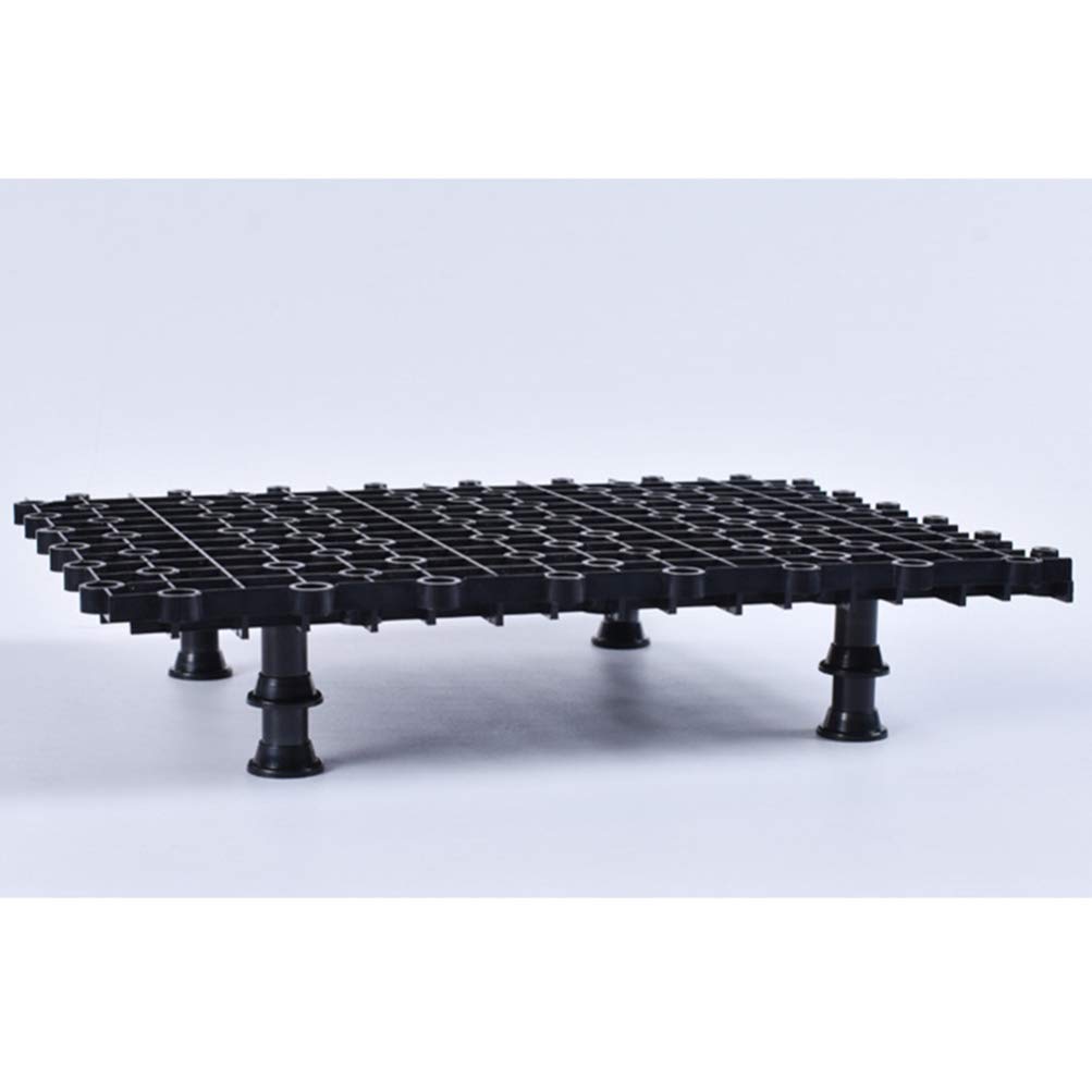 Hemobllo Aquarium Bottom Plate - PVC Fish Tank Grid Tray Divider for Mixed Breeding (5pcs, Black) | Durable Tank Stand Accessory for Aquascaping & Fish Separation