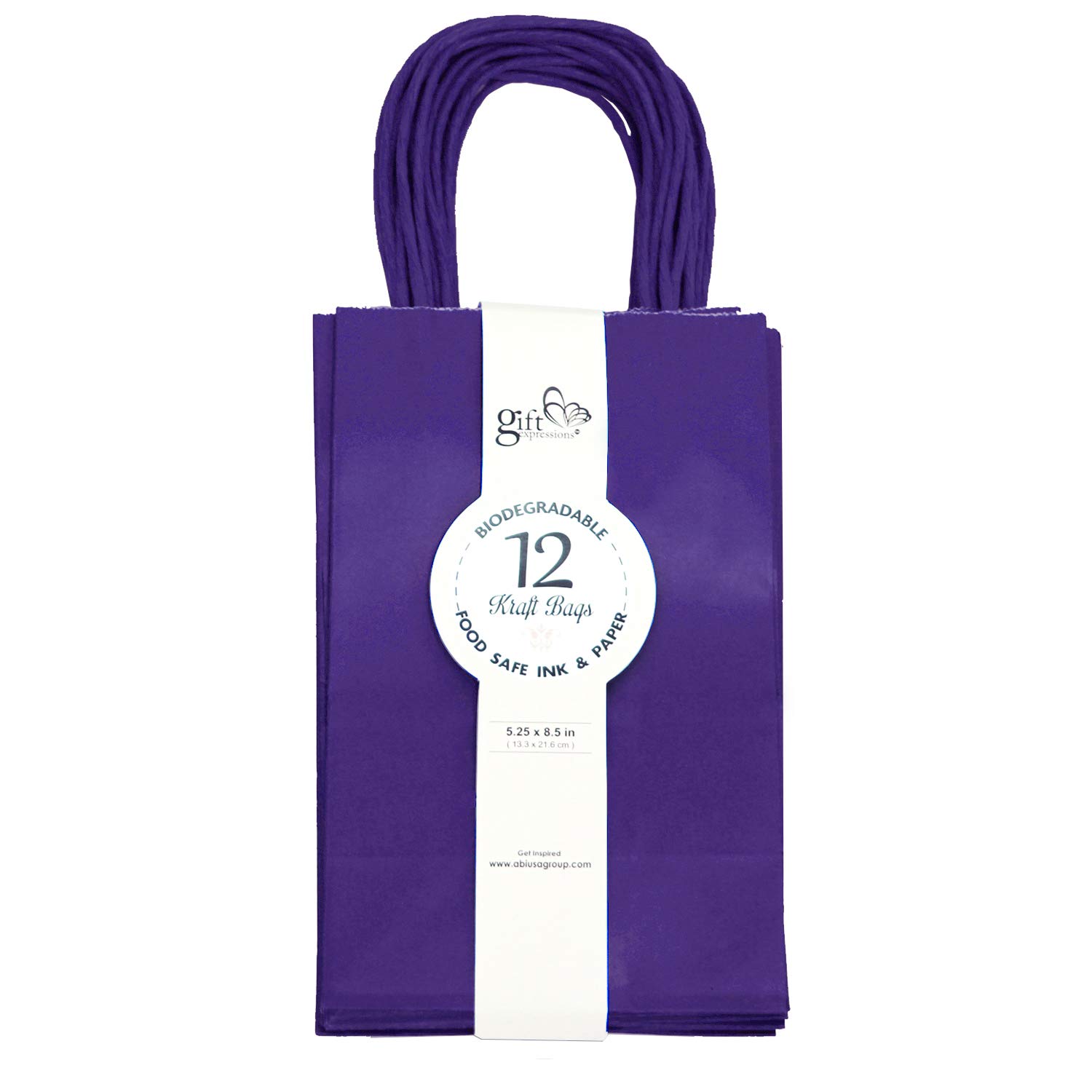 Premium Small Kraft Paper Bags (480 Count, Purple) - Eco-Friendly & Durable for Retail, Gift Wrapping, Party Favors & Bulk Packaging