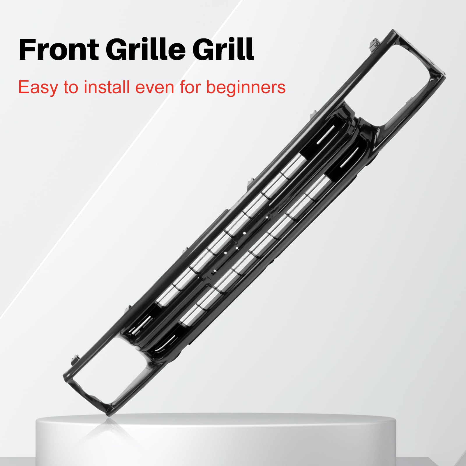 Replacement Front Grille Grill Assembly for 1989-1991 Toyota Pickup - Durable Aftermarket Auto Part for Restoration & Off-Road Use