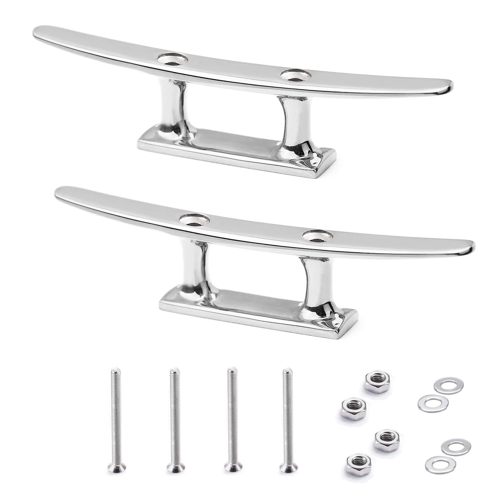 Premium SUS316 Stainless Steel Marine Mooring Cleats - Heavy Duty Boat Deck Hardware for Kayak, Deck Boat & Yacht Docking - Secure Rope Tie Down for Kayaking, Boating & Marine Activities - Ideal for Lakes, Rivers & Coastal Waters - Durable Dock Accessories for Harsh Marine Conditions - Perfect for Secure Mooring on Fishing Trips, Water Sports & Marina Use - Great for Boat Owners, Fishermen & Water Enthusiasts