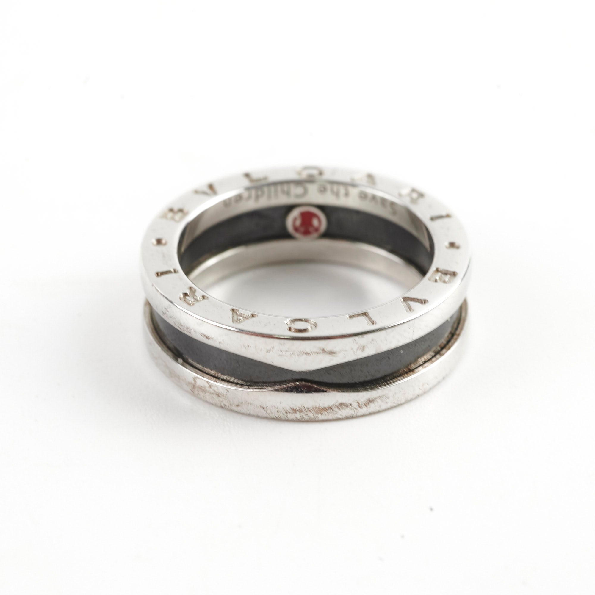 Bvlgari Save The Children Silver Ring Size 54 - Elegant Charity Jewelry for Women, Perfect for Gifts, Weddings & Special Occasions