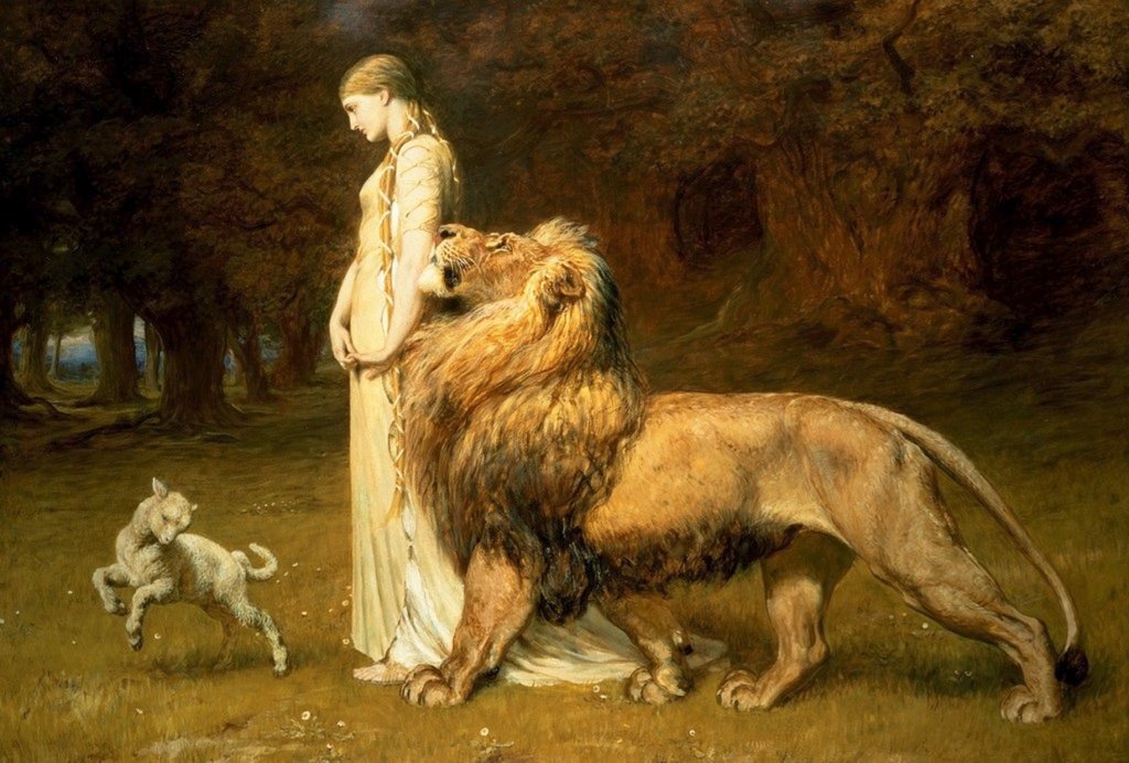 UNA and The Lion Art Print - Elegant Home Decor for Living Room