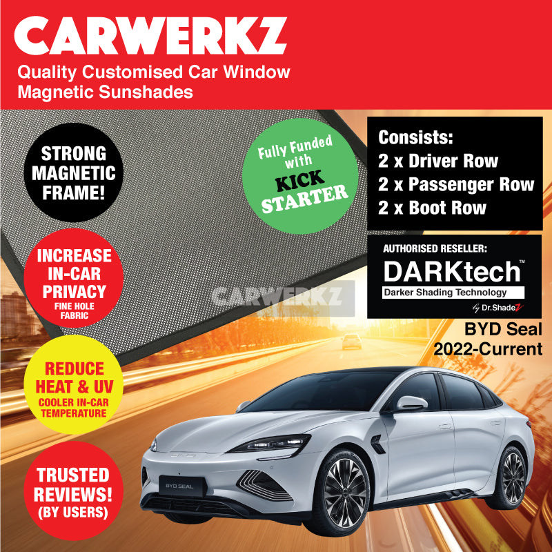 Custom Magnetic Sunshades for BYD Seal 2022+ Electric Sedan - Premium Car Window Shades for Sun Protection & Heat Reduction - Perfect for Road Trips & Daily Commuting