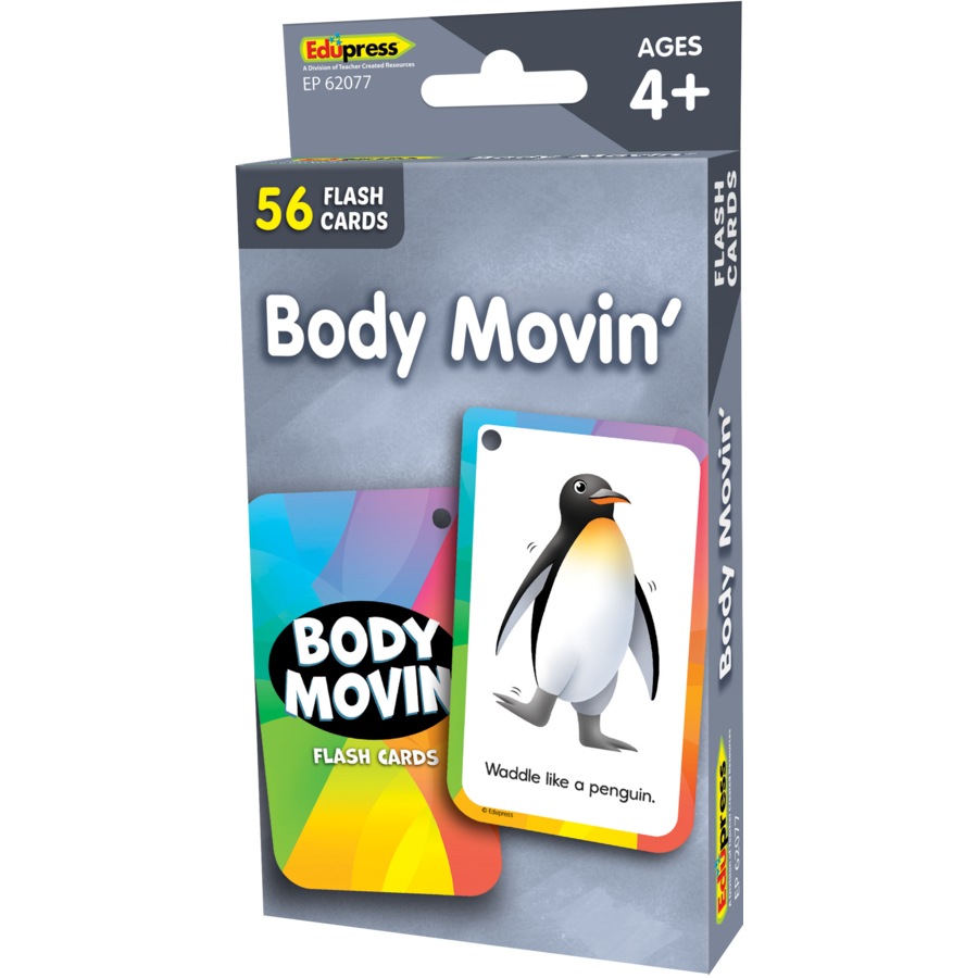 Body Movin' Flash Cards - Fun & Educational Movement Activity Cards for Kids - Perfect for Classroom, Home, and Outdoor Play