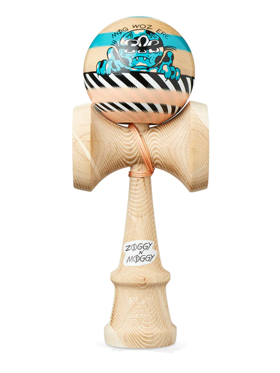 Krom Zoggy n' Moggy Kendama - Premium Wooden Skill Toy for Kids & Adults - Perfect for Stress Relief, Hand-Eye Coordination & Outdoor Play