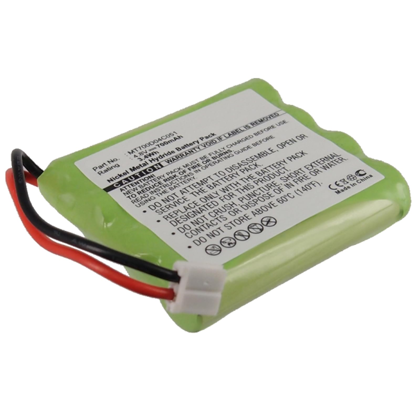 Synergy Digital Baby Monitor Replacement Battery - Ni-MH 4.8V 700mAh High Capacity Battery for Tomy Walkabout Premier Advance & Philips MT700D04C051 Monitors | Perfect for Nighttime Baby Monitoring & Peace of Mind