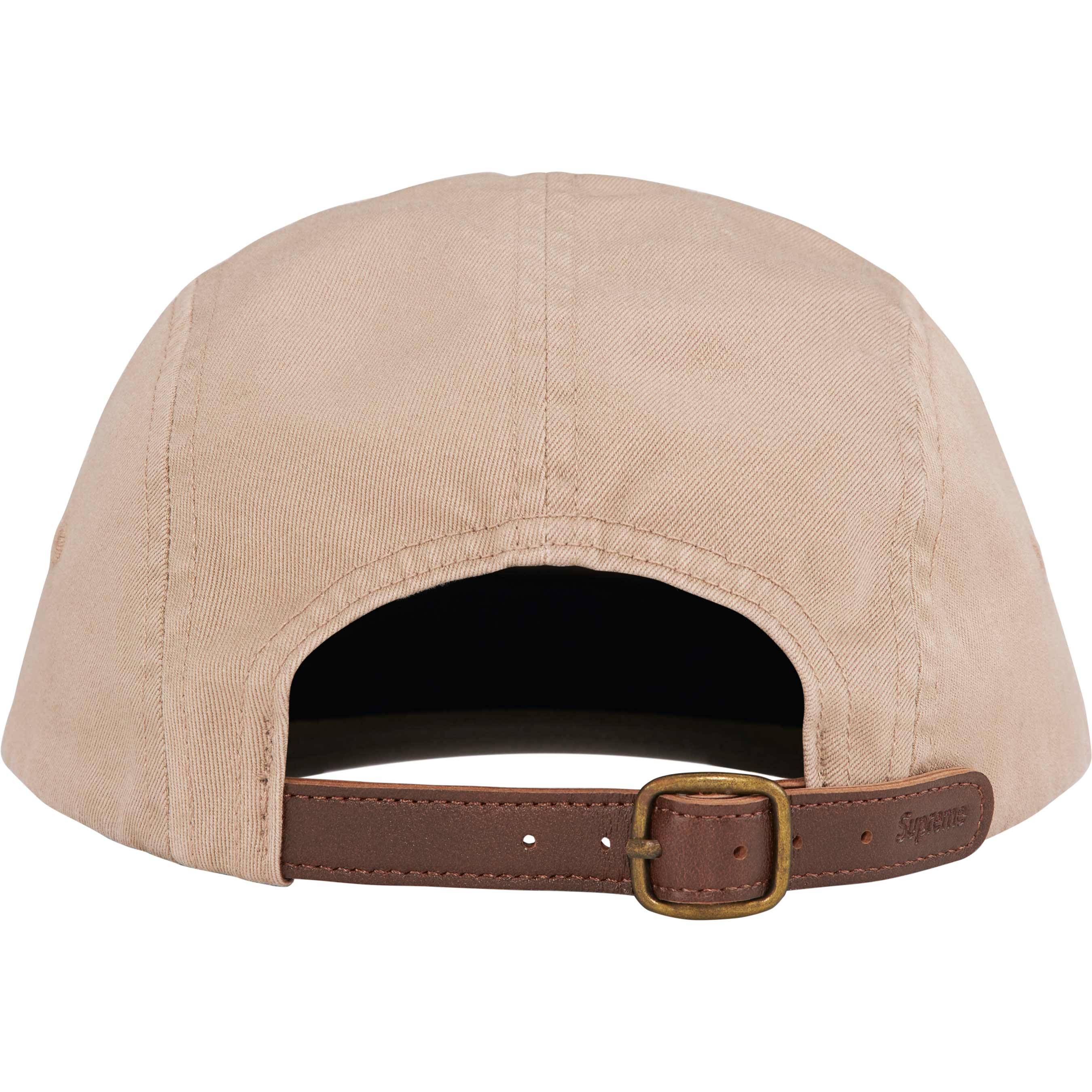 Supreme FW24 Washed Chino Twill Camp Cap in Tan - Stylish Unisex Baseball Hat for Streetwear & Outdoor Adventures