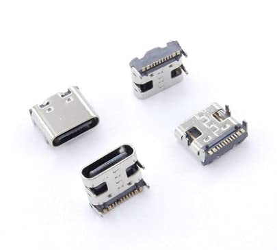 10PCS SMT USB 3.1 Type-C 16pin Female Connector - Replacement Charging Port for iPhone Samsung Phone Repair - Perfect for DIY Mobile Phone Charger Socket Replacement & PCB Board Projects
