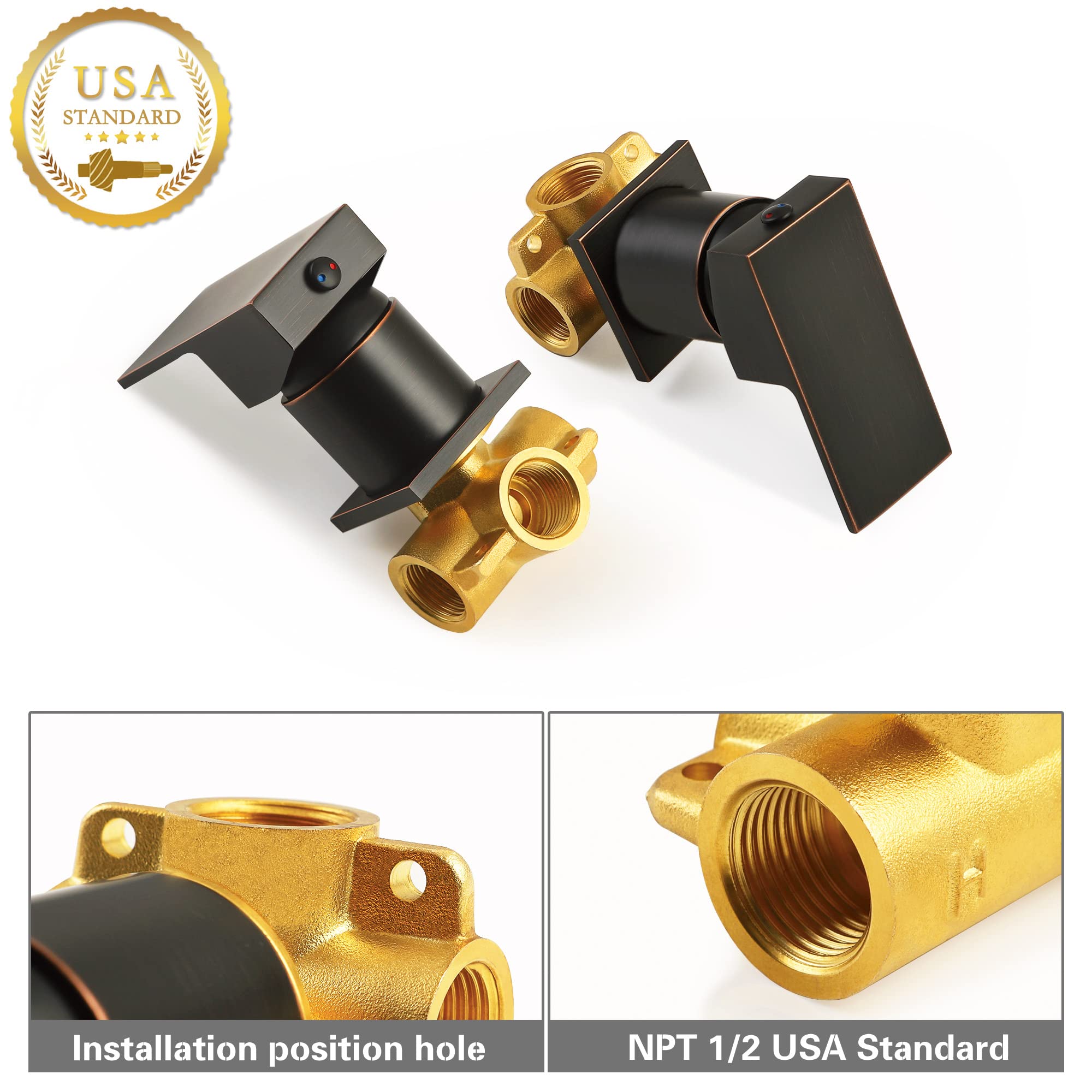 SKOWLL Wall Mounted Waterfall Bathroom Faucet - Single Handle Vessel Sink Faucet in Oil Rubbed Bronze - Perfect for Modern Vanity, Bathroom, and Powder Room Decor