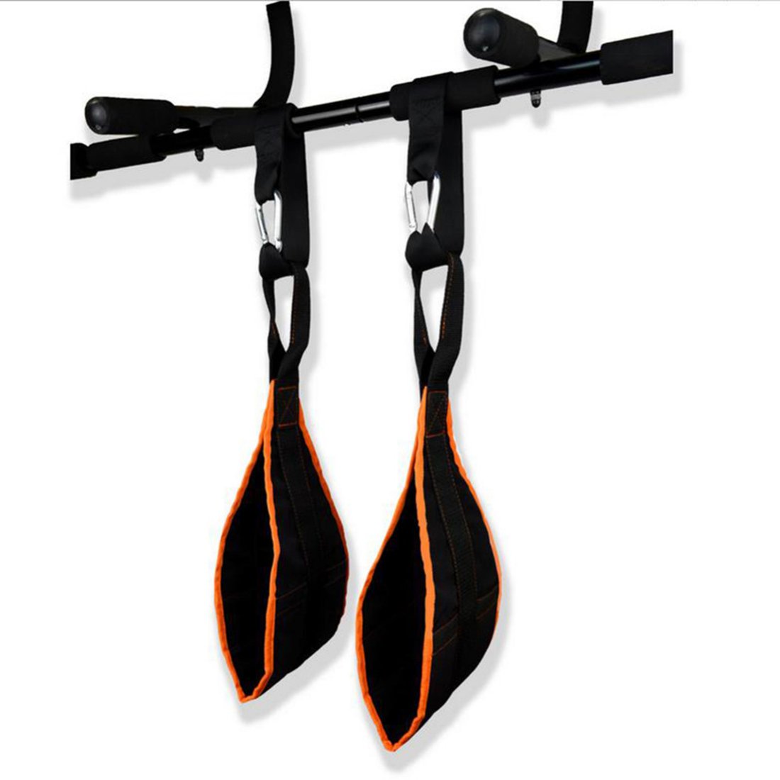 Premium Ab Straps for Pull-Ups & Sit-Ups - Heavy Duty Fitness Hanging Belt for Chin-Ups, Muscle Training & Core Workouts (2-Pack, Orange) - Ideal for Home Gym, CrossFit & Strength Training