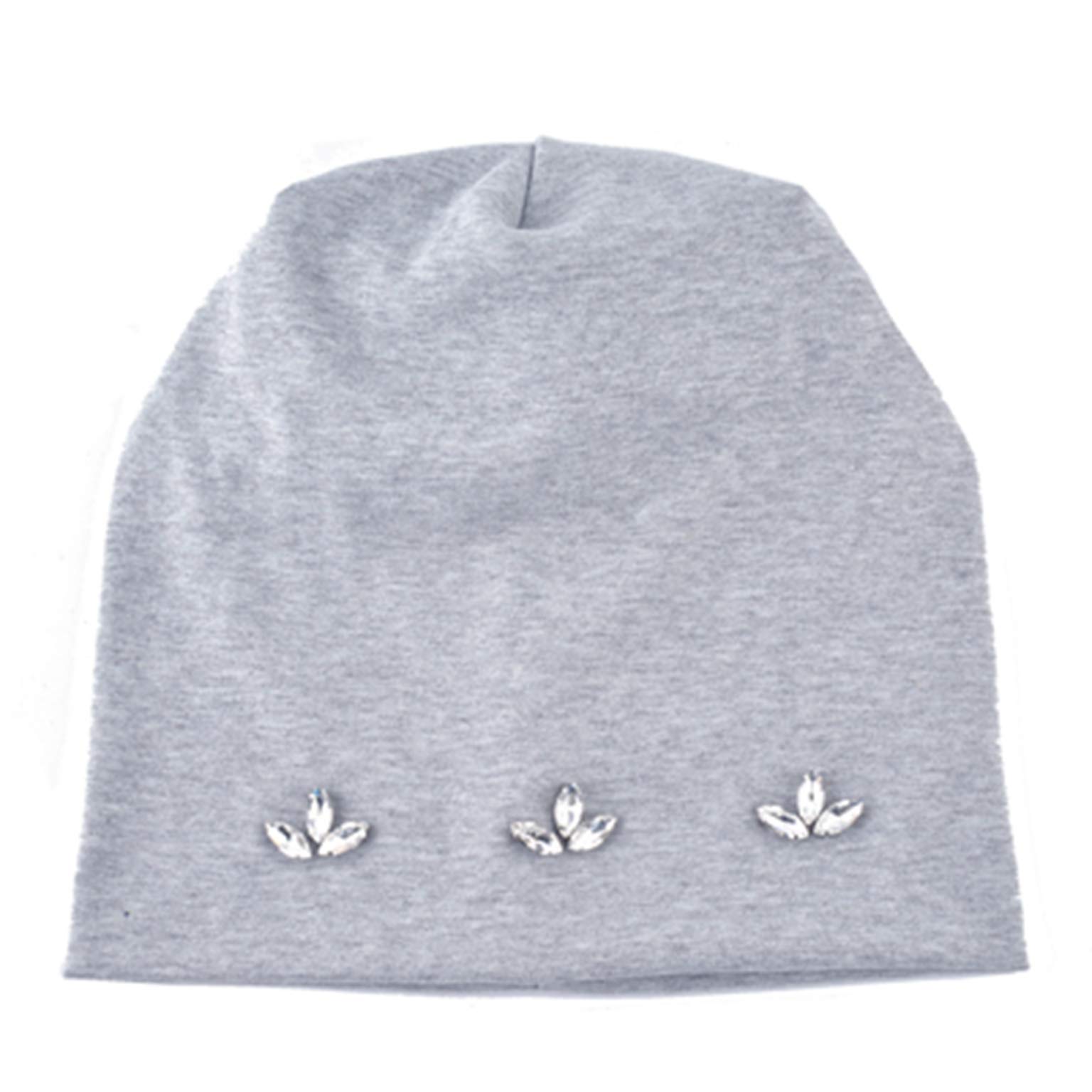 SANOMY Women's Winter Knit Beanie Hat with Rhinestones - Fashion Slouchy Skull Cap for Cold Weather, Outdoor Activities, and Casual Wear
