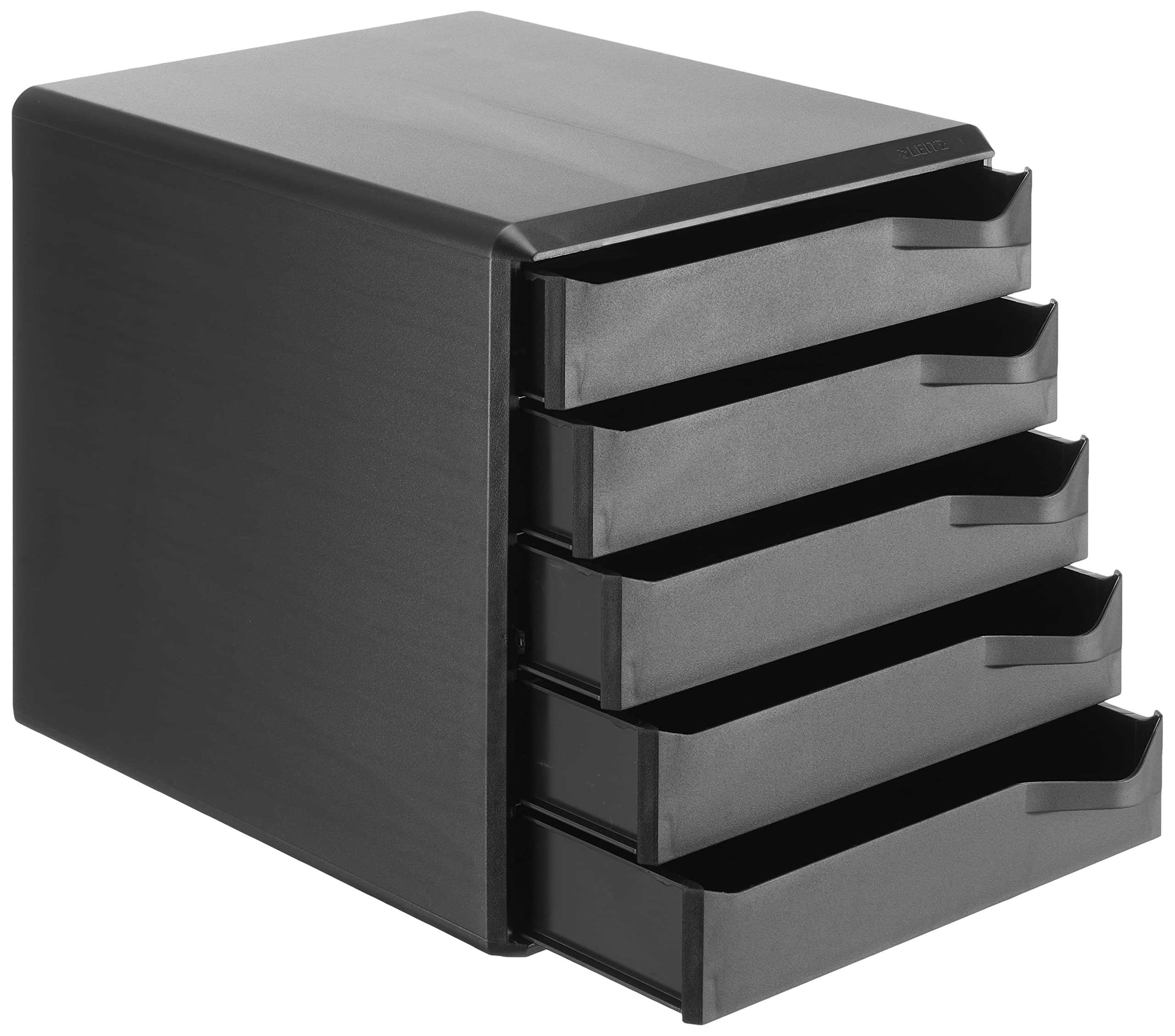Leitz 5-Drawer A4 File Cabinet - Black Office Organizer with Document Storage | Perfect for Home Office, School & Workplace Organization