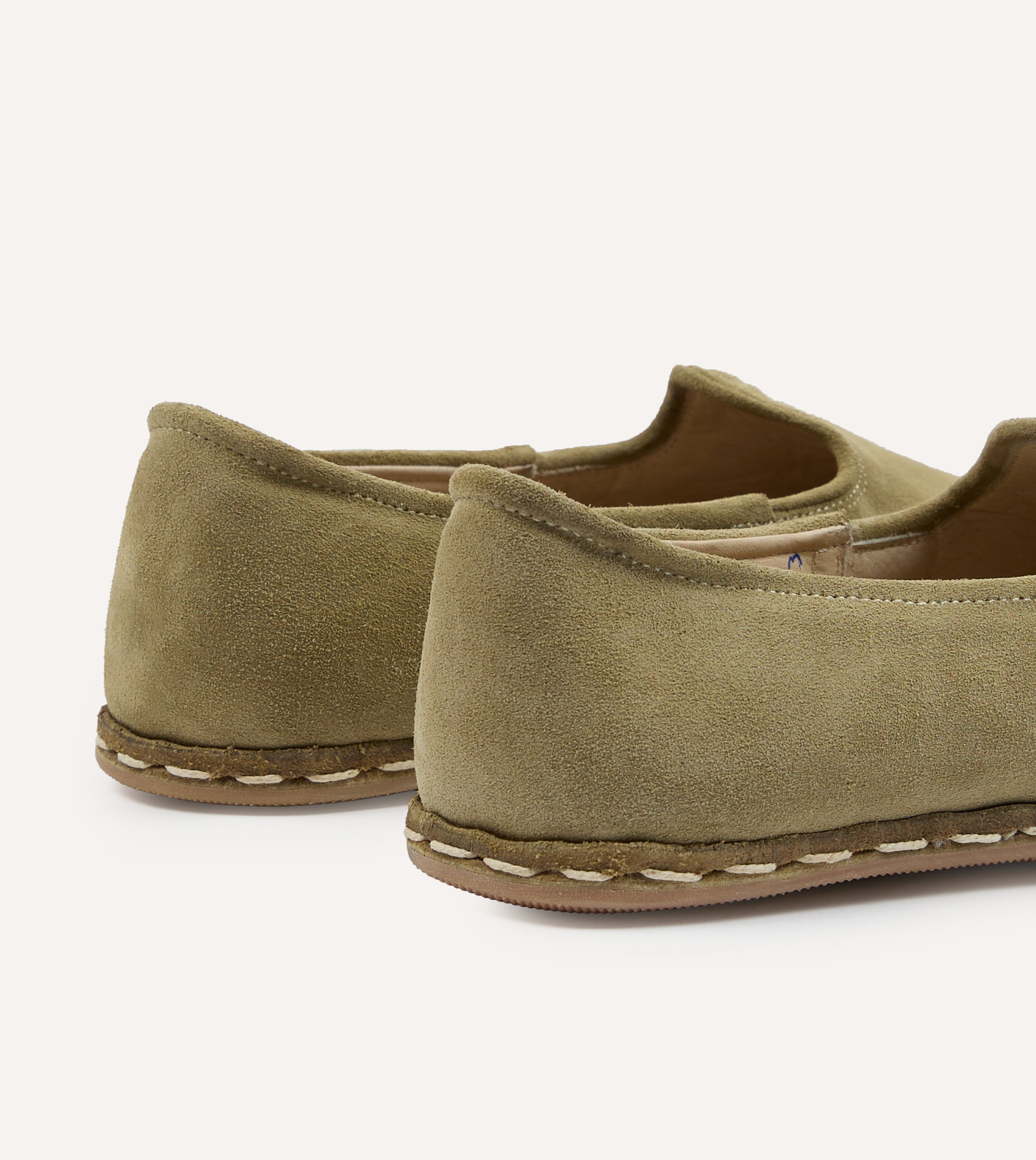 Sabah Olio Olive Suede Shoes - Handmade Italian Leather Loafers for Men & Women | Comfortable Slip-On Shoes for Travel, Work & Casual Wear