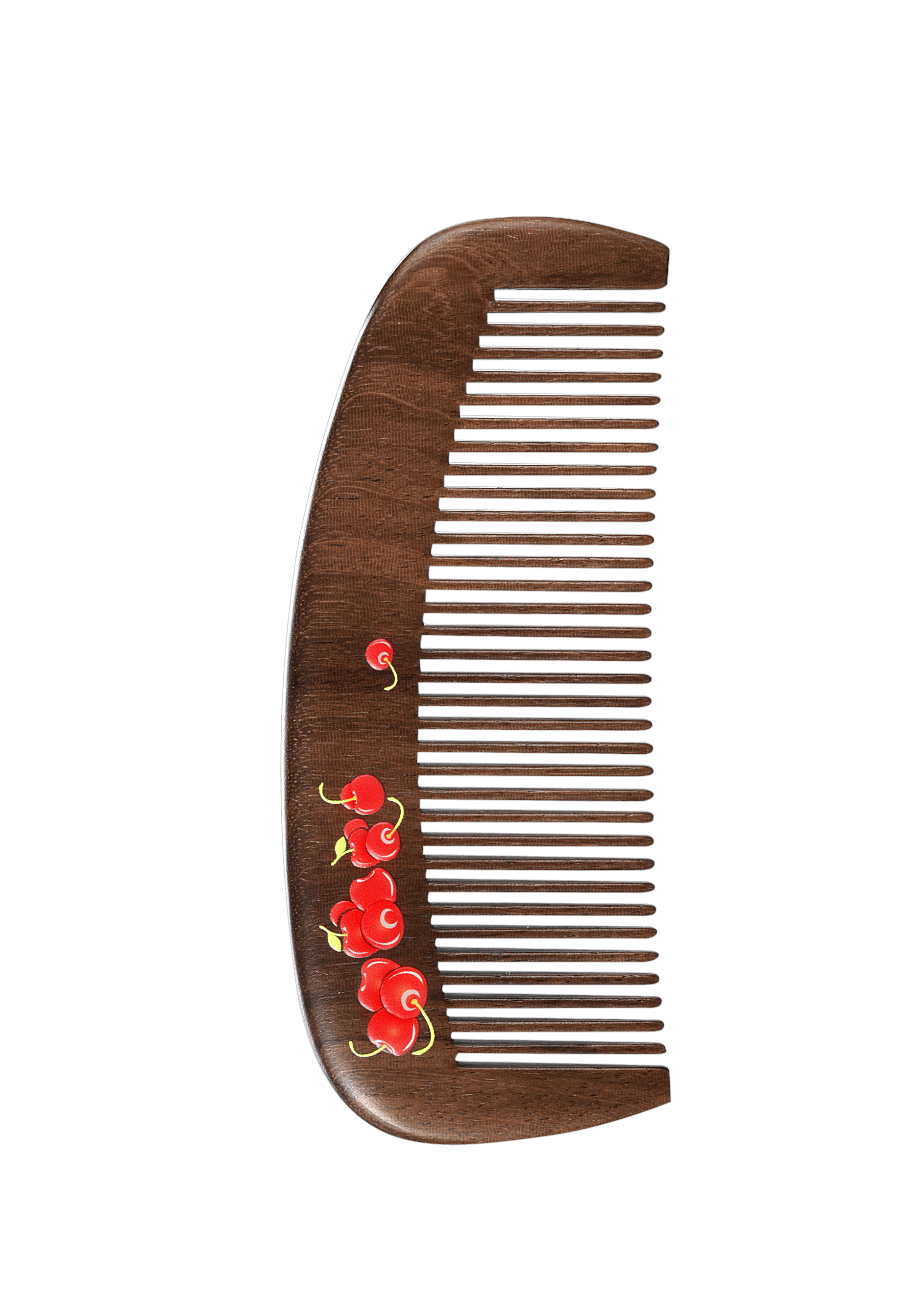 Premium Swartzia Wood Hair Comb for Detangling & Styling - Natural Cherry Finish - Perfect for Daily Hair Care & Salon Use
