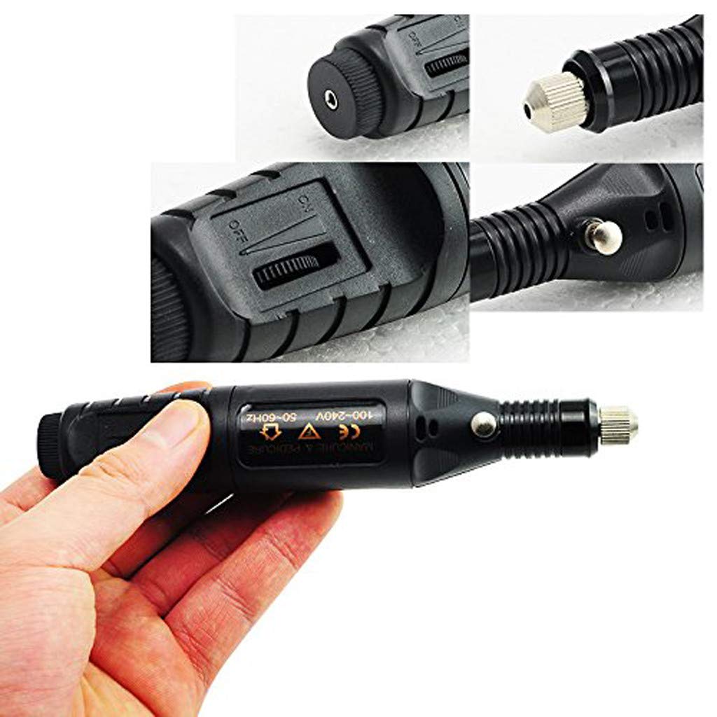 Professional Electric Nail Drill Kit for Manicure & Pedicure - Glass Nail Files, Acrylic Nail Grinder, Portable Salon Equipment for Thick Toenails - Perfect for Home Use, Nail Salons & DIY Nail Care