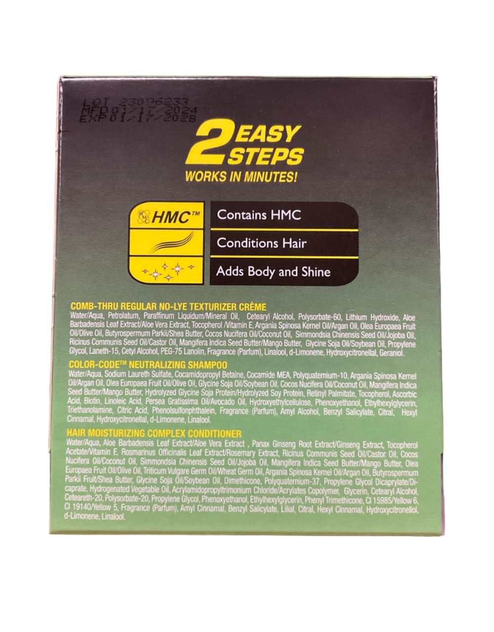 Comb Thru Texturizing Kit - 2-Step No Lye Hair Relaxer with HMC Conditioner, No Mix Required (Set of 2) | Professional Salon-Quality Texturizer for Natural Hair, Curly Hair & Relaxed Hair Types | Perfect for Home Hair Care & Salon Styling