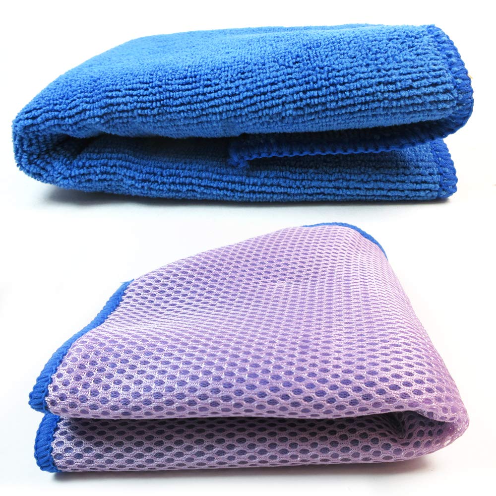 2 Pack Premium Microfiber Cleaning Cloths for Cars - 12