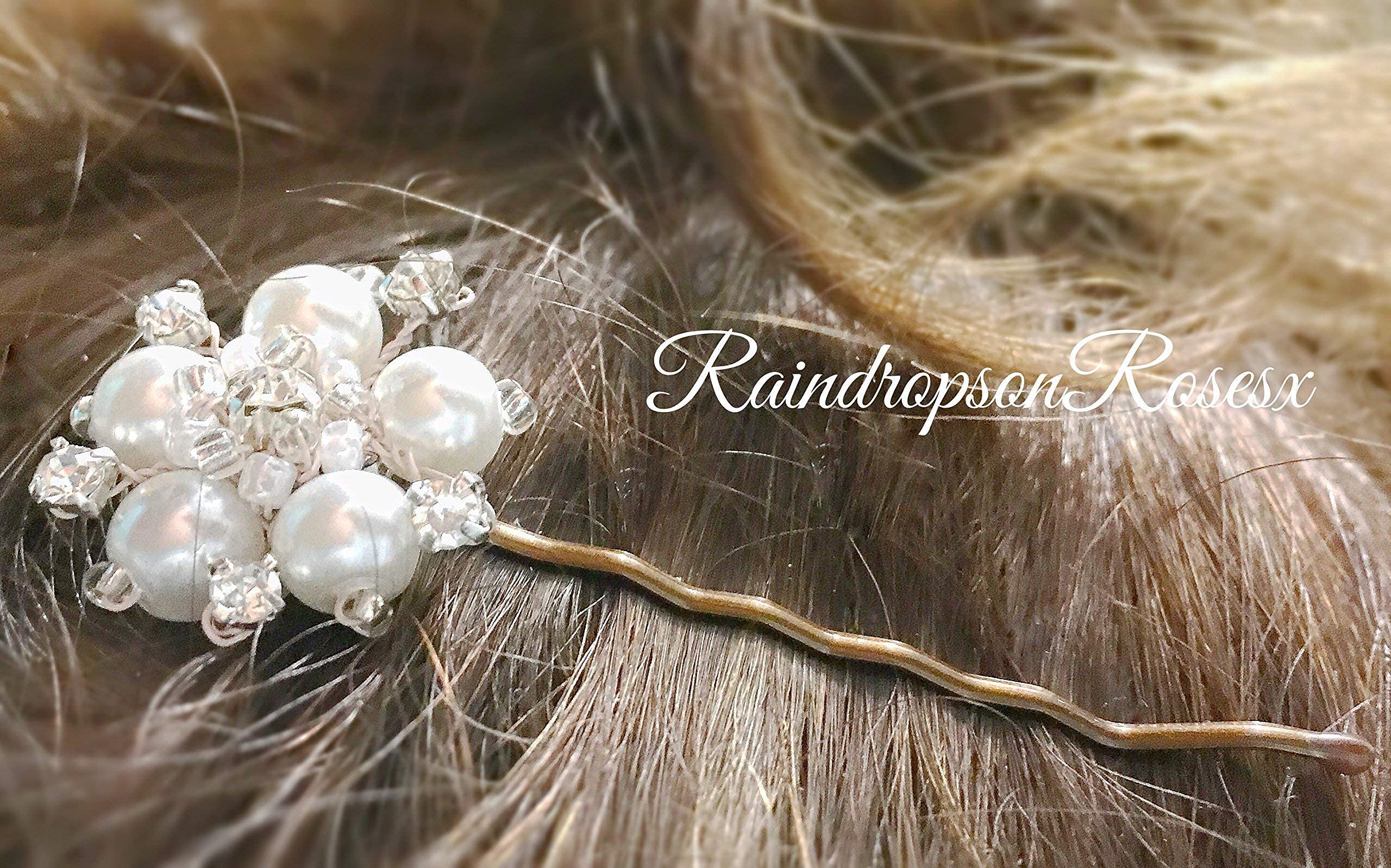 Pearl & Diamond Flower Hair Bobby Pins - Elegant Wedding Hair Accessories for Brides, Bridesmaids, Prom, Dance, Party & Ballet - Perfect for Special Occasions and Everyday Glam