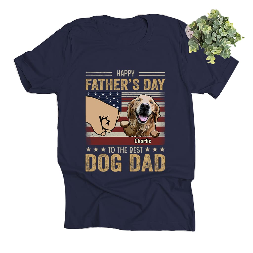 Personalized Dog Dad Shirt for Men - Best Father's Day Gift for Dog Lovers | Funny Pet Owner Apparel for Dog Walks, Park Outings & Family Photos