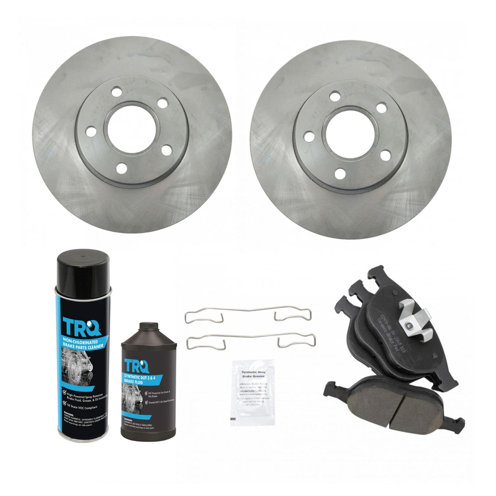 High-Performance Front Brake Pad & Rotor Kit with Ceramic Brake Pads - Compatible with 2010-2013 Ford Transit Connect - Perfect for City Driving, Commuting & Heavy Loads