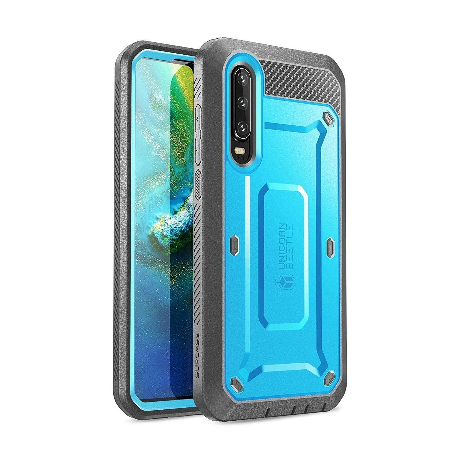 Huawei P30 Pro Unicorn Beetle Pro Rugged Holster Case - Shockproof, Drop Protection, Heavy Duty Cover with Belt Clip - Perfect for Outdoor, Construction & Extreme Sports
