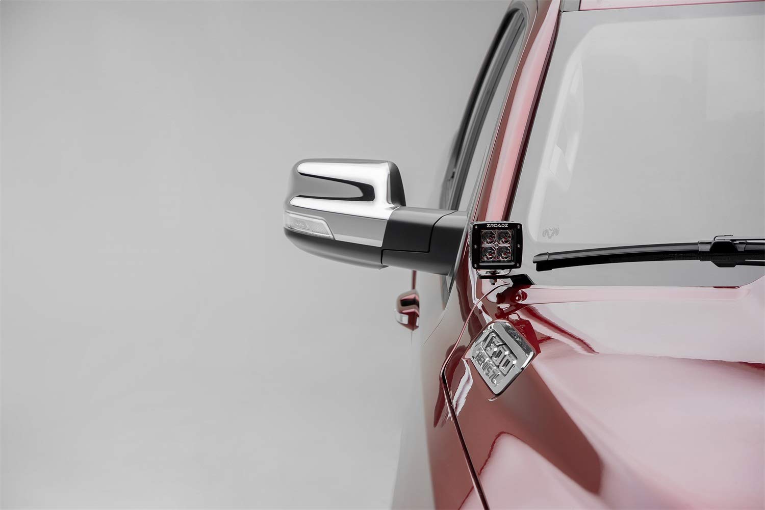 2019-2022 Ram Rebel Ditch Hood Hinge LED Light Kit - 2x 3
