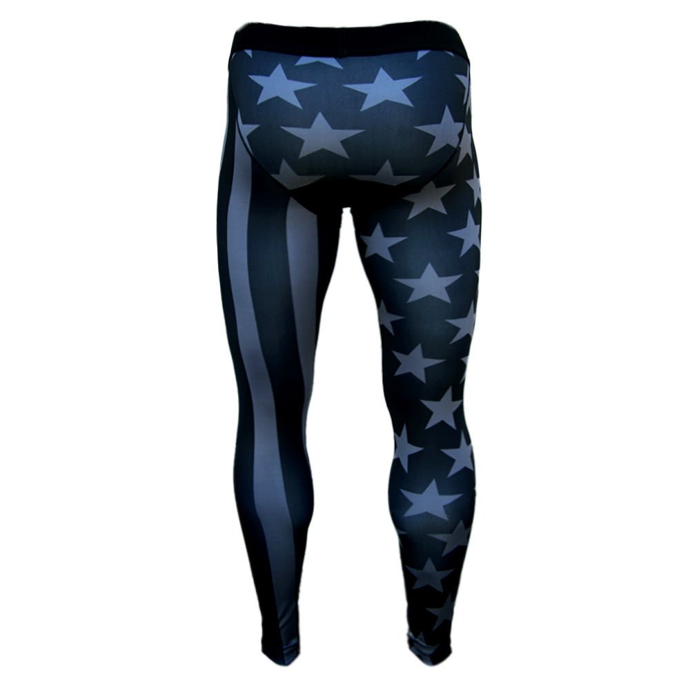 Thin Blue Line Compression Tights for Men & Women - Supportive Leggings for Running, Workouts & Police Apparel - Perfect for Fitness, Law Enforcement & Everyday Wear