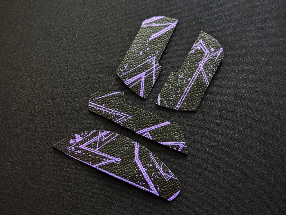 BT.L Mouse Grip for Lamzu Atlantis Mini - Black & Purple Non-Slip Gaming Grip | Enhanced Control for FPS, MOBA & Esports | Perfect for Competitive Gaming & Long Sessions