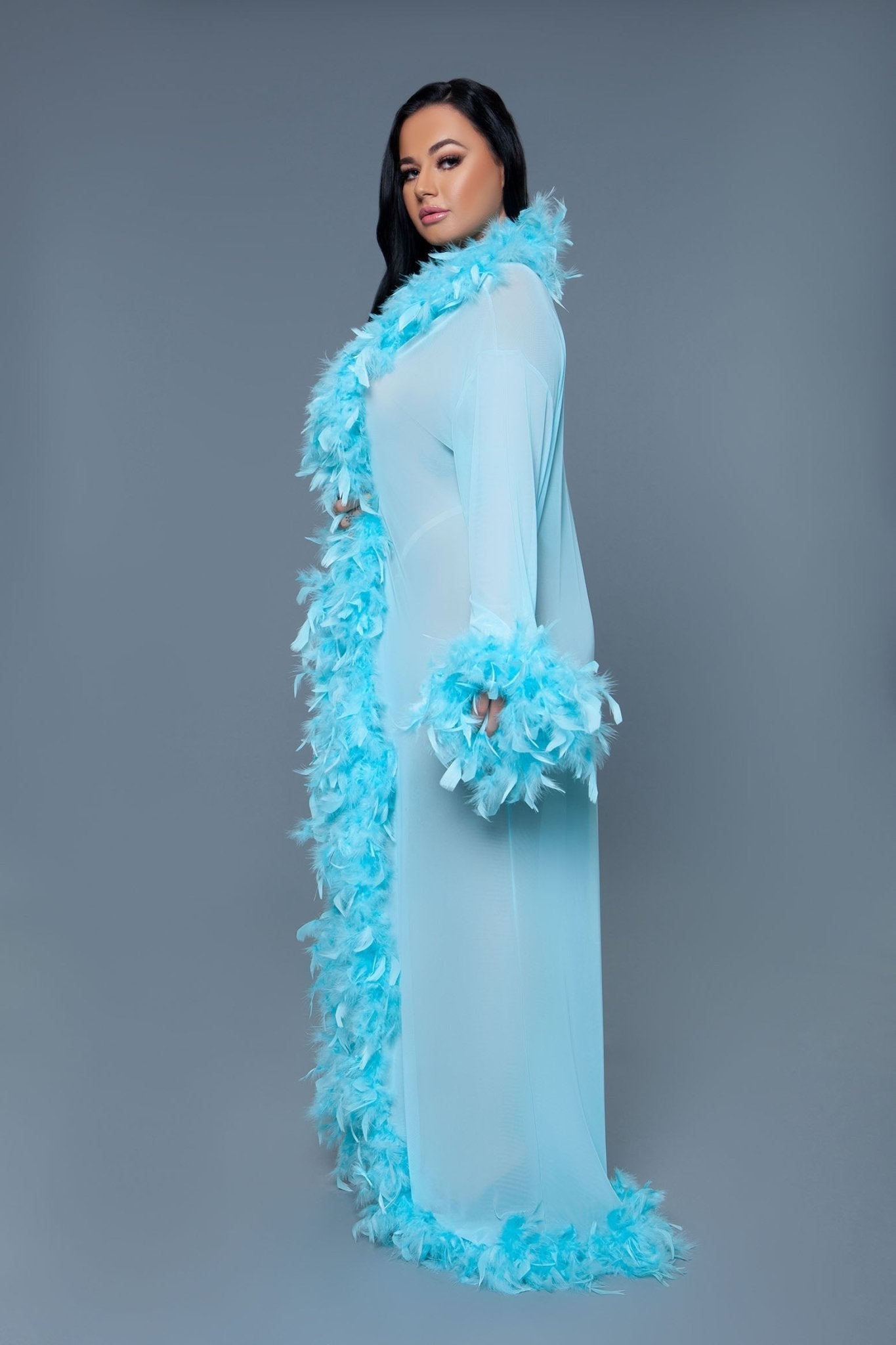 BeWicked Women's Glamour Robe BW834 - Sexy Satin Lingerie Robe for Women - Perfect for Boudoir, Bridal Shower & Romantic Nights