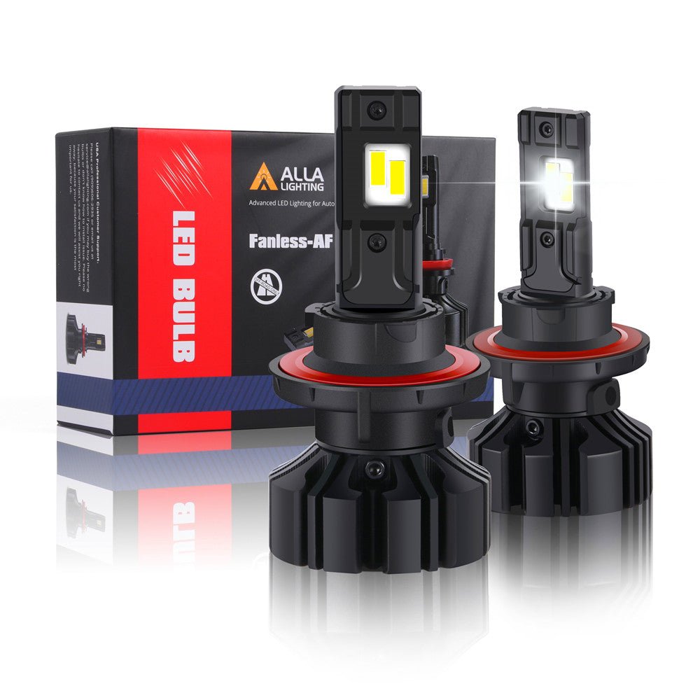 6000K White Fanless LED Headlight Bulbs - High/Low Beam Conversion Kit for Cars, Trucks, SUVs - Bright Xenon-Like Lighting for Night Driving & Off-Road Use