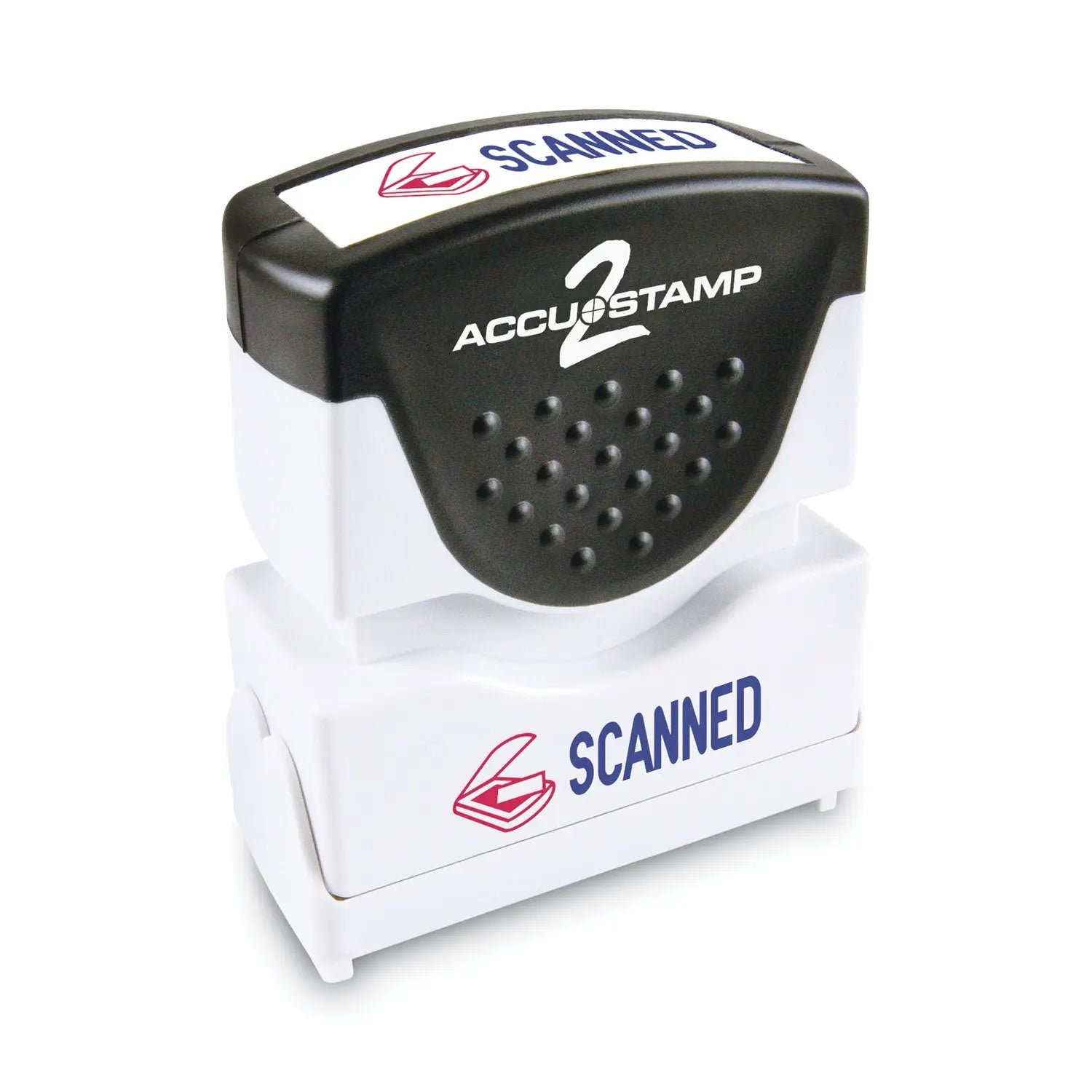ACCUSTAMP2® Pre-Inked Shutter Stamp - Red & Blue Ink - Scannable - 1.63