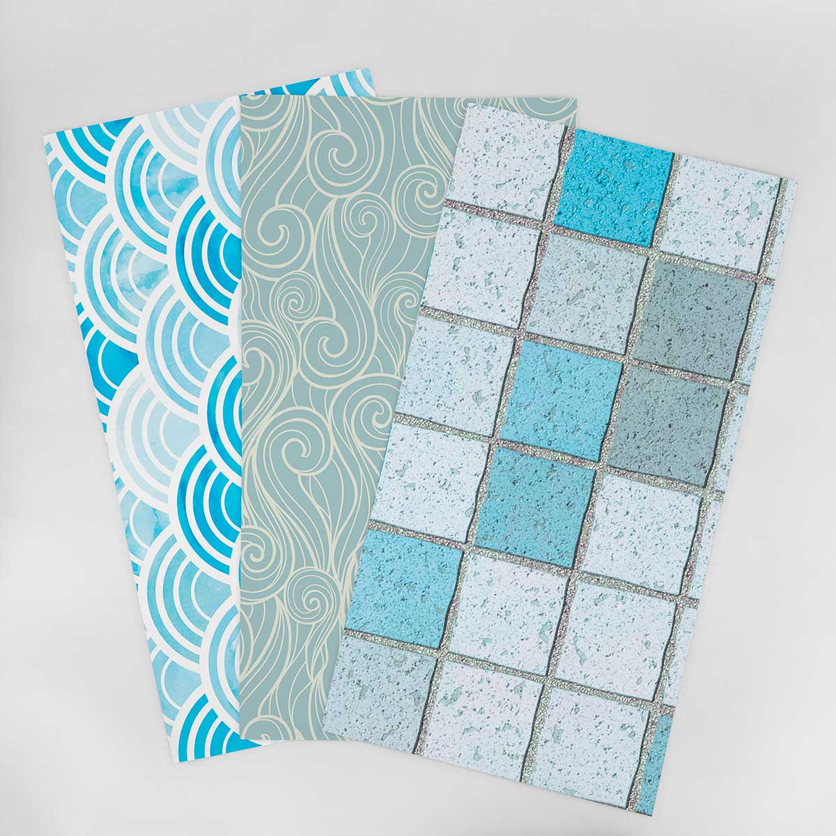 Blue Bathroom Wallpaper Sample - Waterproof & Peel-and-Stick - Perfect for Bathrooms, Kitchens & Accent Walls