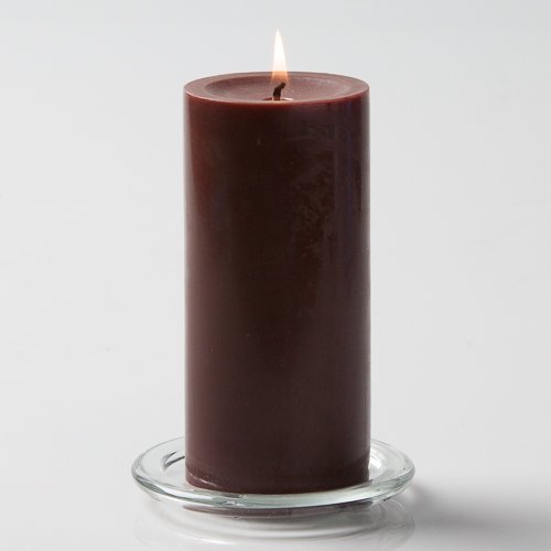 Richland® 3x6 Inch Hand-Poured Brown Pillar Candles - Set of 24 for Home Decor, Wedding Centerpieces & Romantic Ambiance