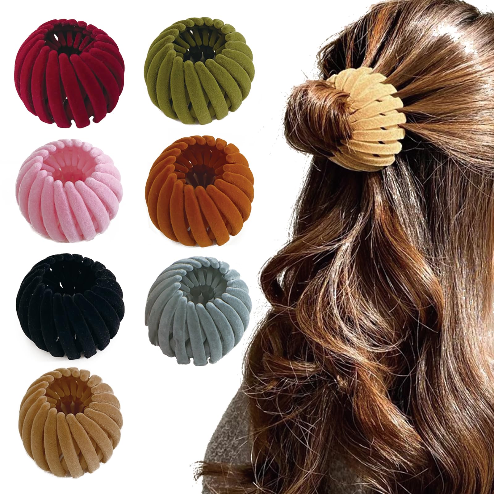 7PCS Women's Hair Clips & Bun Holders for Styling & Parties