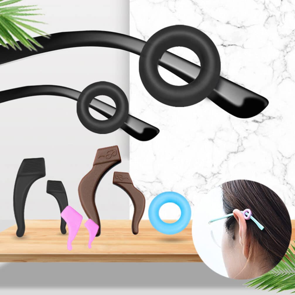 EXCEART 24-Pair Silicone Eyeglass Temple Tips - Anti-Slip Glasses Retainers for Spectacles & Sunglasses | Eyewear Accessories for Sports, Reading & Outdoor Activities