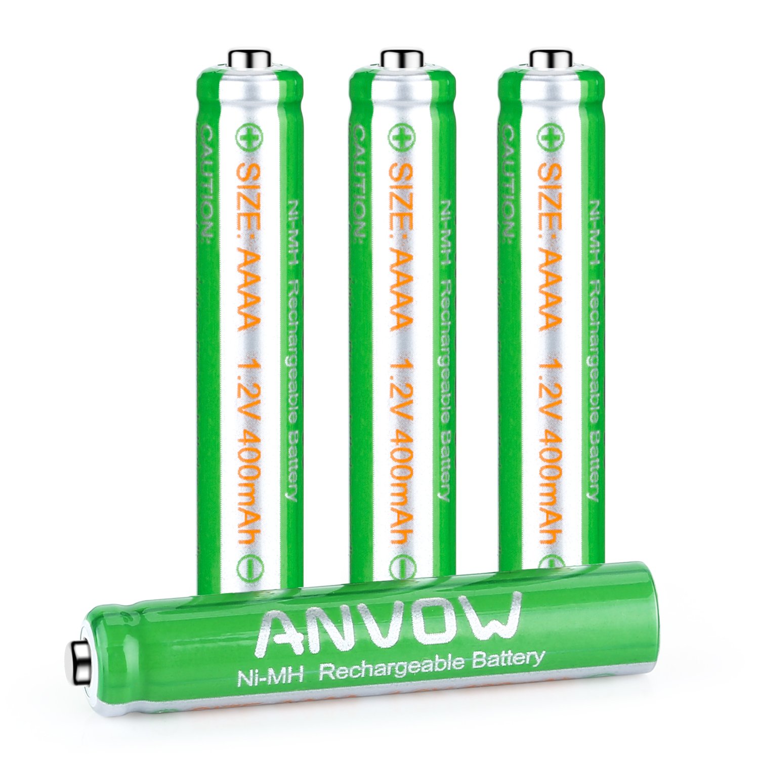 ANVOW Rechargeable AAAA Batteries 4-Pack - 1.2V 400mAh Ni-MH with Storage Case - Compatible with Microsoft Surface Pen & Active Stylus - Perfect for Digital Artists, Note-Taking & Professional Use