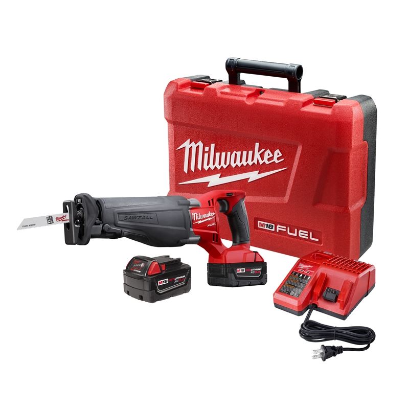 M18 FUEL 18V Brushless Cordless Reciprocating Saw Kit (2720-22) - Powerful Lithium-Ion Battery for Wood Cutting, Demolition & Construction Projects